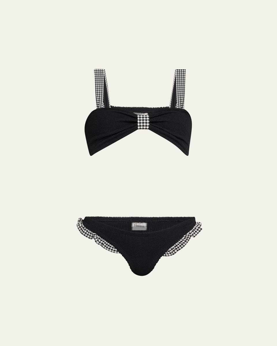 Gingham Trim Two-Piece Swimsuit
